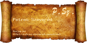 Petres Szeveréd névjegykártya